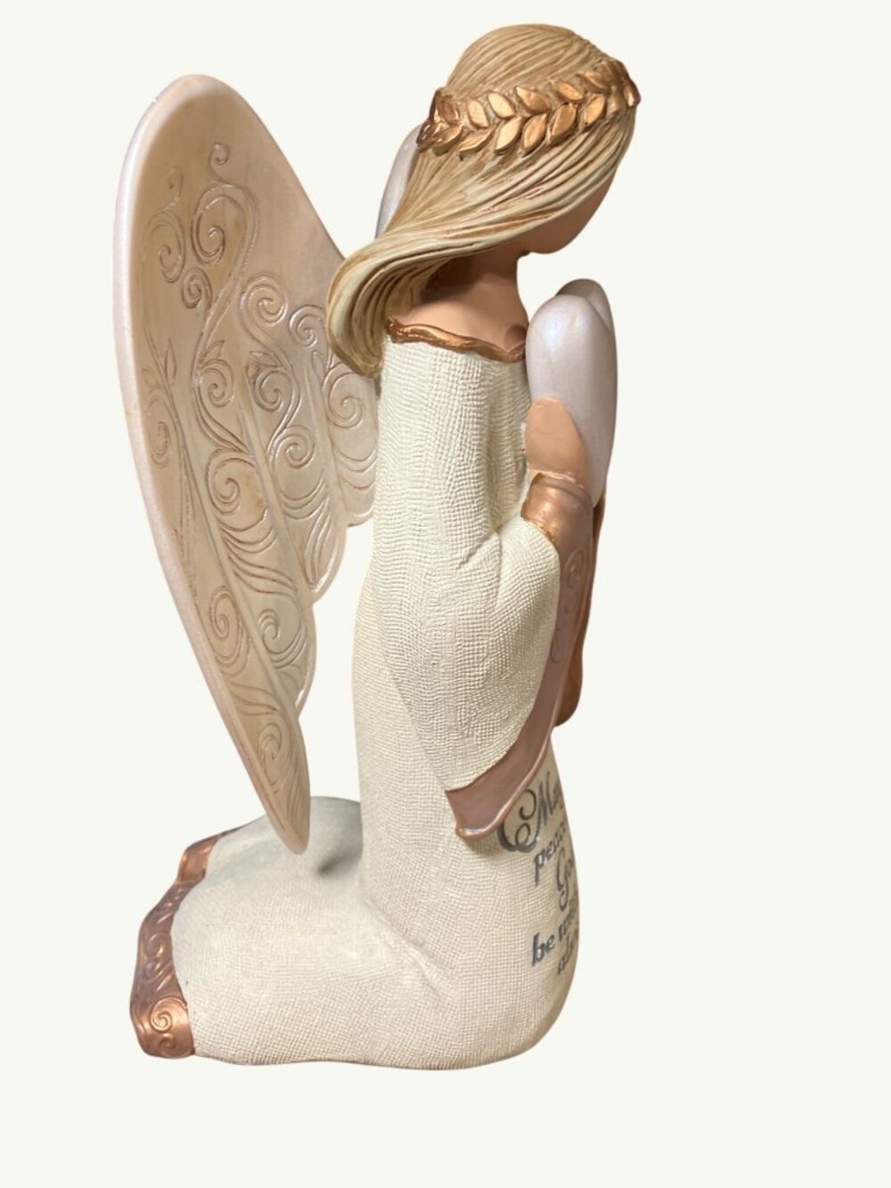 Legacy Of Love Angel Figurine May The Peace Of God Be With You Always Text - Picture 4 of 10